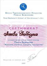 Москва. Школа Парикмахерского Искусства Павла Баженова; Авторский семинар: 